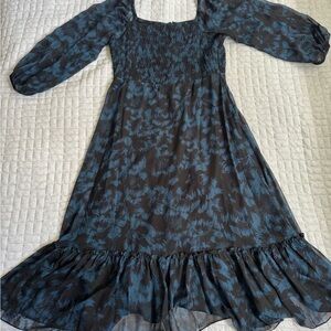 Taylor Black and Blue Textured Fabric